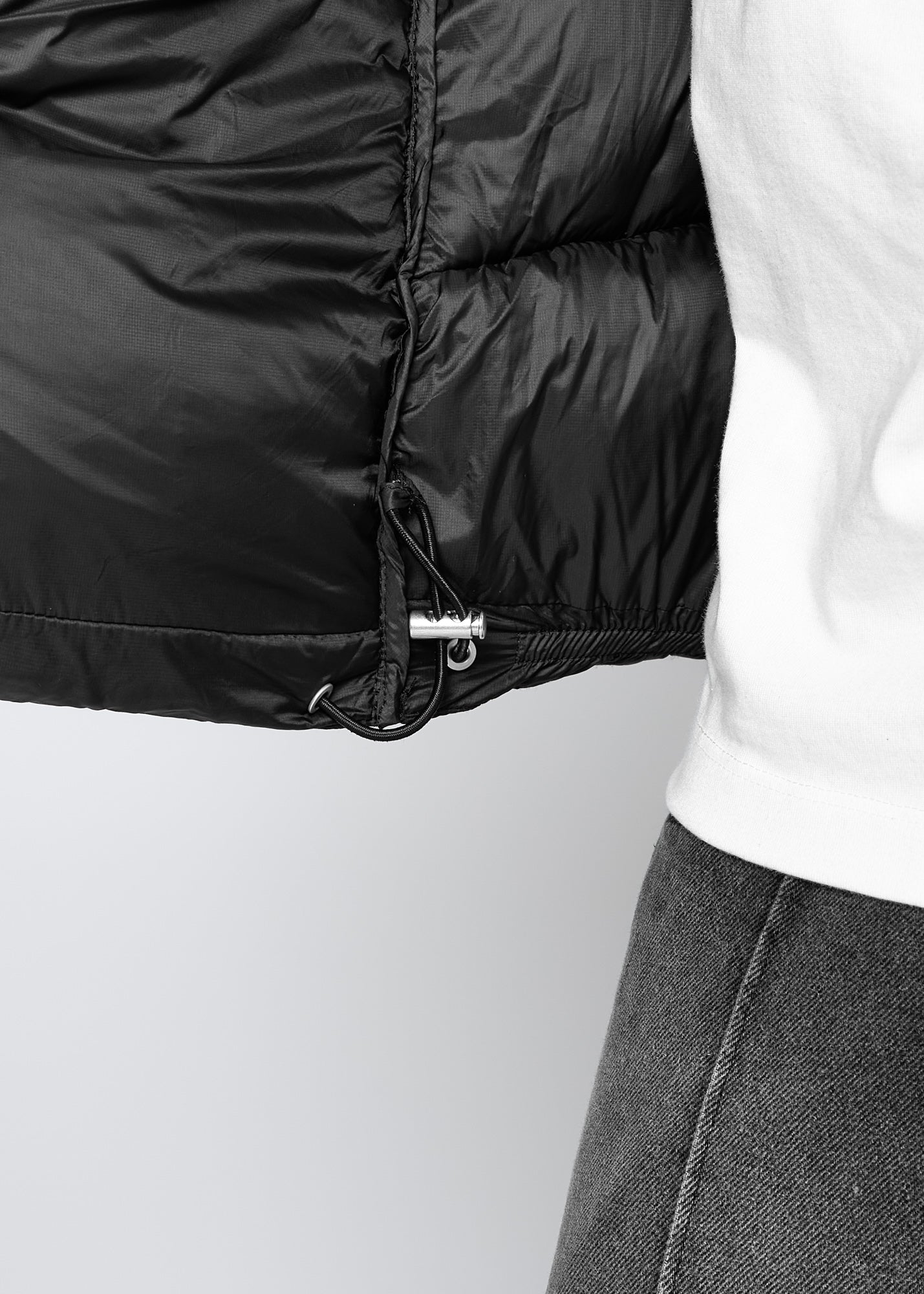 Glossy Nylon Puffer Jacket