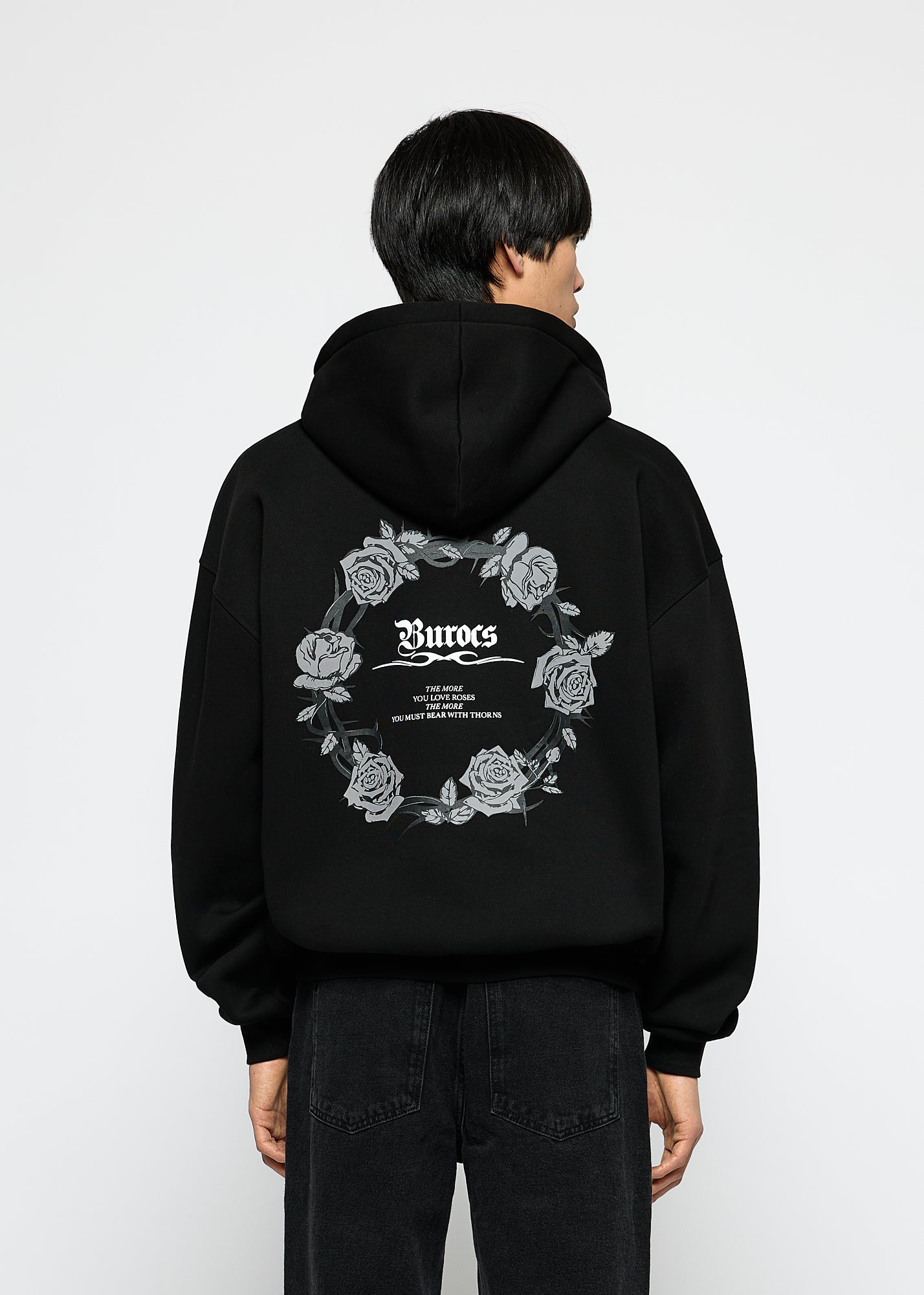 Rose Wreath  Zip-Hoodie