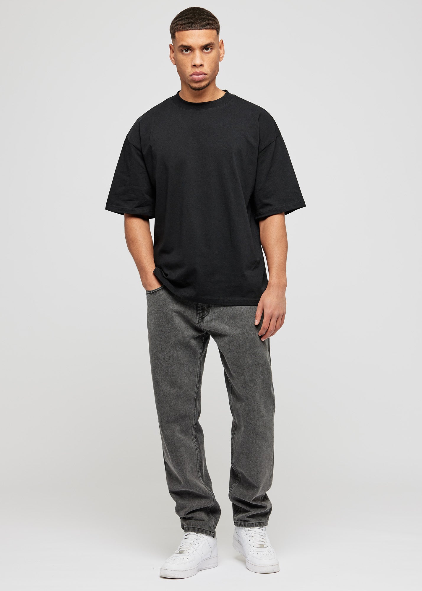 Zwart basic oversized t-shirt