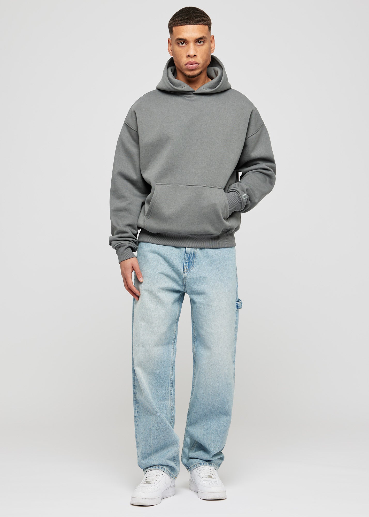 Grijze outlet oversized hoodie